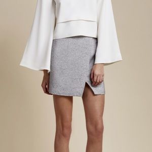 NWT FINDERS KEEPERS GRAY SWEET TALKER SKIRT SZ L